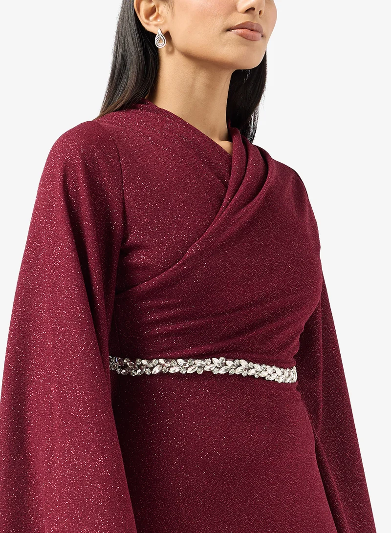 Khizana  Shimmer A-line Dress for Women | Best Price UAE